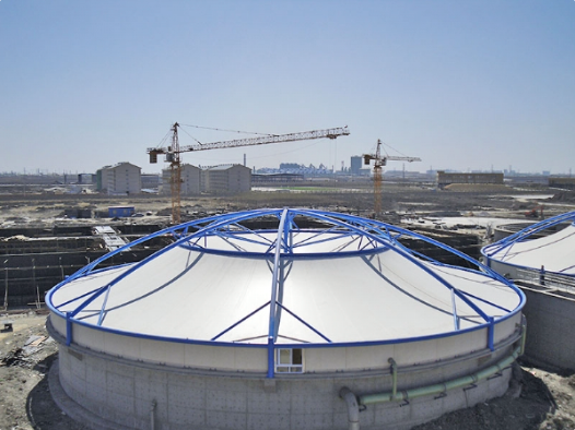 扬州市污水池加盖膜结构车棚 - 价格